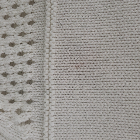 Francesca's Alya cream multi knit long sleeve cropped boxy sweater Size Small - Picture 4 of 8